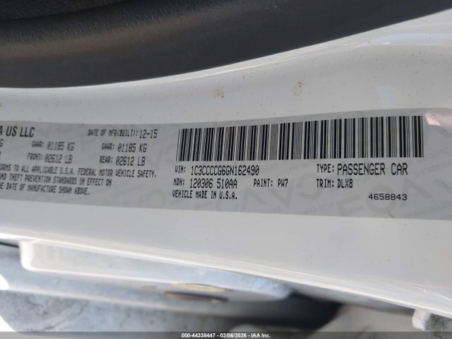Продажа на аукционе авто 2016 Chrysler 200 C, vin: 1C3CCCCG6GN162490, номер лота: 44338447
