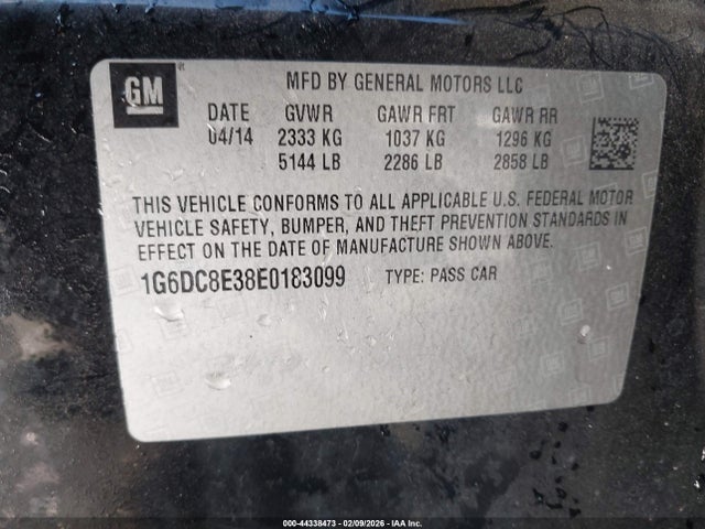 2014 CADILLAC CTS 1G6DC8E38E0183099 Photo 8