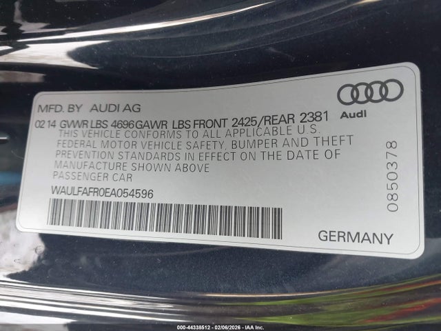 2014 AUDI A5 WAULFAFR0EA054596 Photo 8