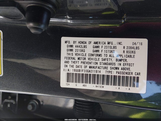 Acura TLX 2016 19UUB1F30GA011914 Image 9
