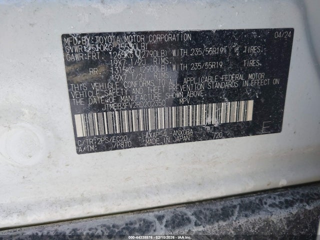 Продажа на аукционе авто 2024 Toyota Rav4 Prime Xse, vin: JTMEB3FV2RD202350, номер лота: 44338576