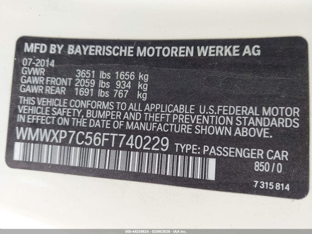 2015 MINI HARDTOP WMWXP7C56FT740229 Photo 8
