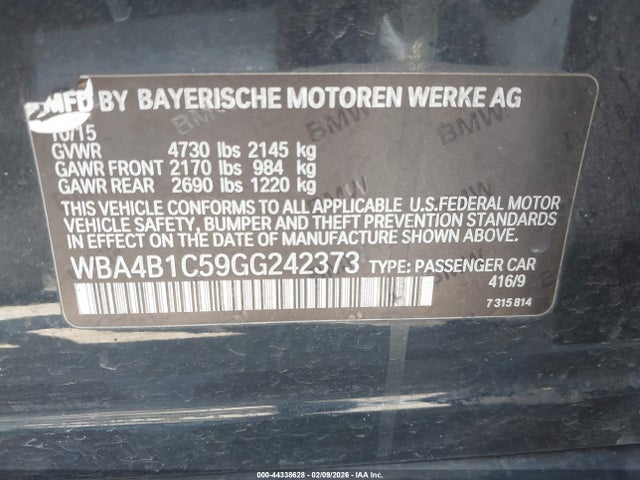 2016 BMW 435I GRAN COUPE WBA4B1C59GG242373 Photo 8