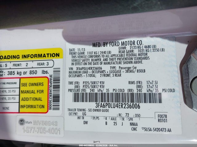 Ford Fusion Hybrid Se 2014 3FA6P0LU4ER236006 Image 9