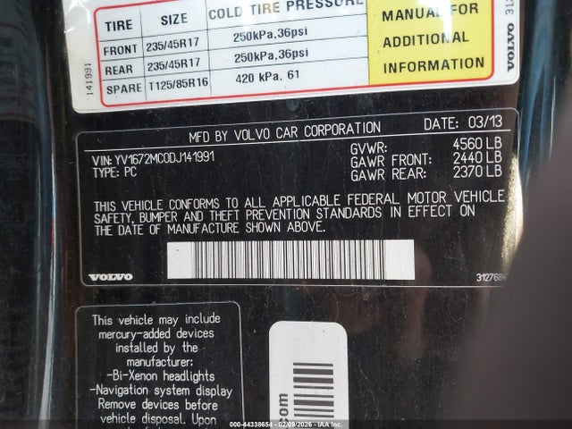 2013 VOLVO C70 YV1672MC0DJ141991 Photo 8