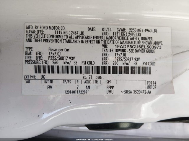 2014 FORD C-MAX ENERGI 1FADP5CU6EL503973 Photo 8