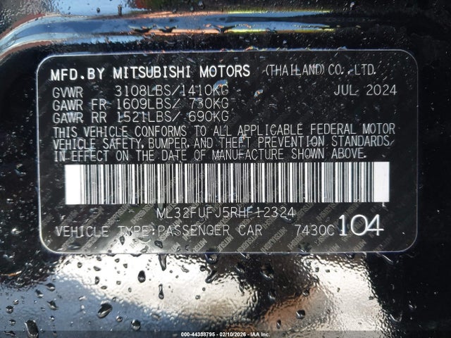 2024 MITSUBISHI MIRAGE G4 ML32FUFJ5RHF12324 Photo 8