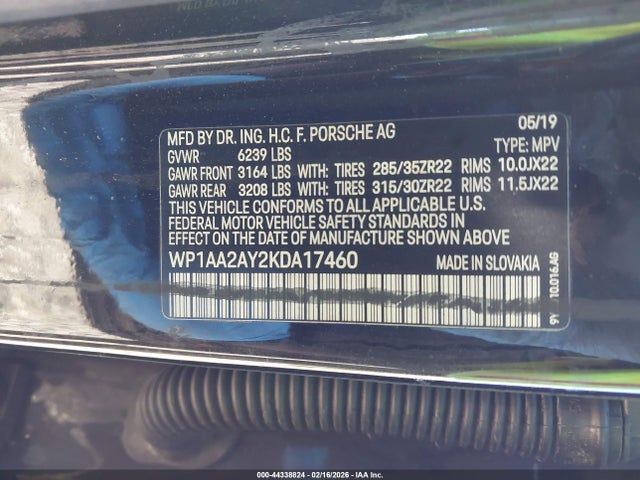 2019 PORSCHE CAYENNE WP1AA2AY2KDA17460 Photo 8