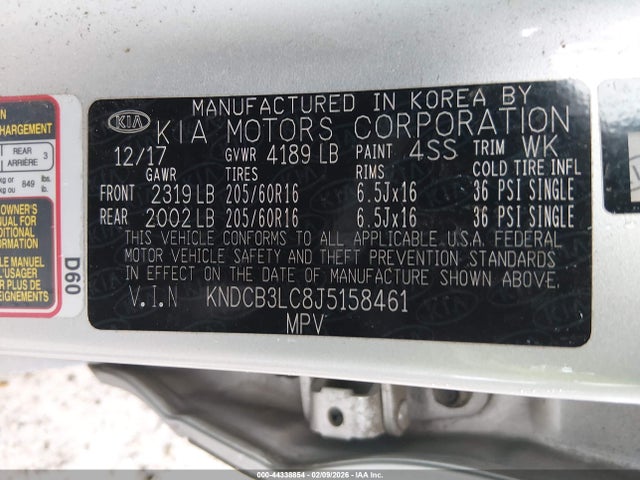 KIA NIRO LX 2018 KNDCB3LC8J5158461 Image 9