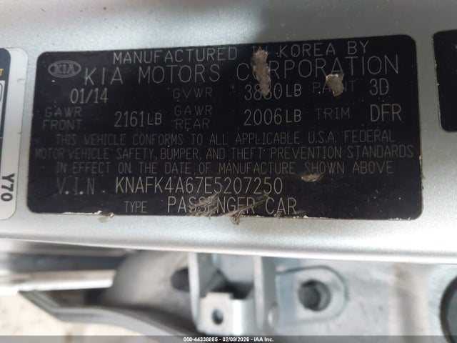 2014 KIA FORTE KNAFK4A67E5207250 Photo 8