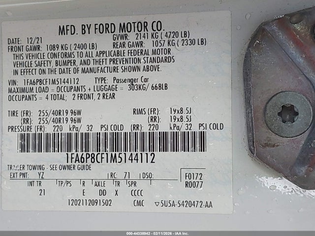 Ford Mustang Gt Fastback 2021 1FA6P8CF1M5144112 Image 9