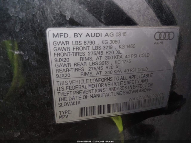 2015 AUDI Q7 WA1LGAFE9FD021314 Photo 8