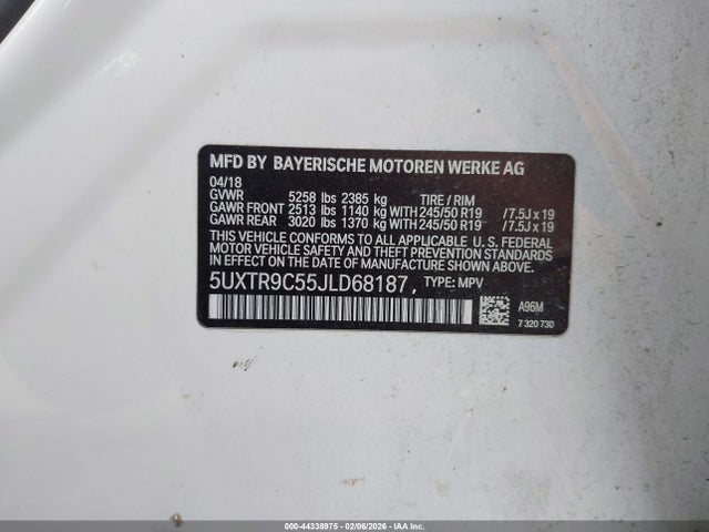 2018 BMW X3 5UXTR9C55JLD68187 Photo 8