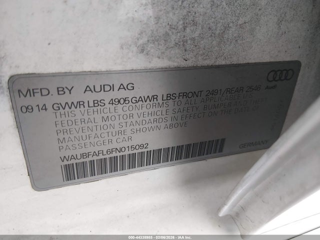 2015 AUDI A4 WAUBFAFL6FN015092 Photo 8