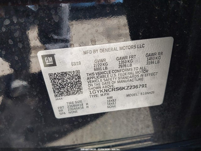 2019 CADILLAC XT5 1GYKNCRS6KZ236791 Photo 8