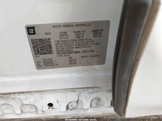 5GAERBKW6LJ107708 Buick Enclave Fwd Essence