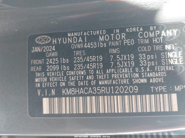 2024 HYUNDAI KONA KM8HACA35RU120209 Photo 8