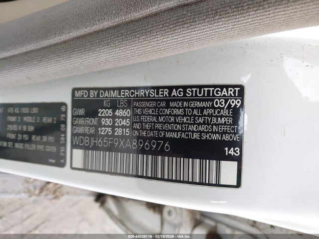 1999 MERCEDES-BENZ E 320 WDBJH65F9XA896976 Photo 8