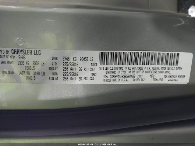Продажа на аукционе авто 2009 Dodge Grand Caravan Se, vin: 1D8HN44E89B500489, номер лота: 44339144