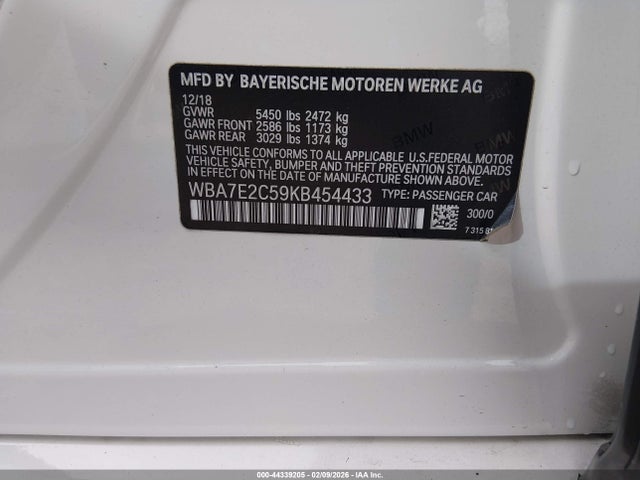 2019 BMW 740I WBA7E2C59KB454433 Photo 8