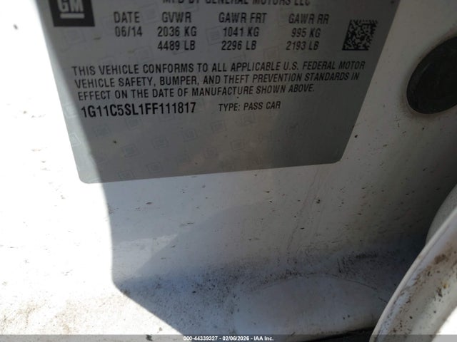 Chevrolet MALIBU 1LT 2015 1G11C5SL1FF111817 Image 9