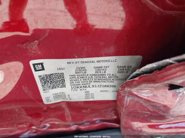 2018 GMC ACADIA 1GKKNULS1JZ188396 Photo 8