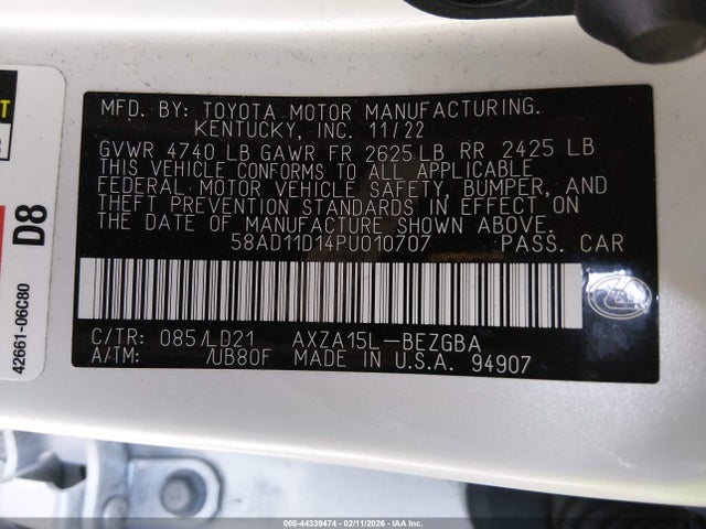 Lexus ES 250 2023 58AD11D14PU010707 Image 9