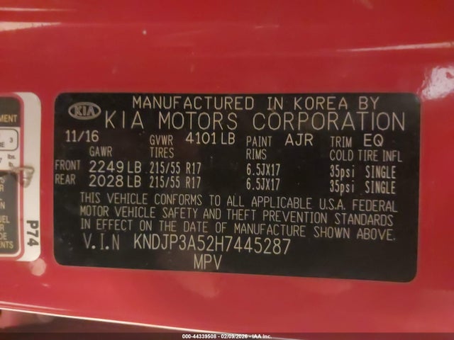 Продажа на аукционе авто 2017 Kia Soul +, vin: KNDJP3A52H7445287, номер лота: 44339508