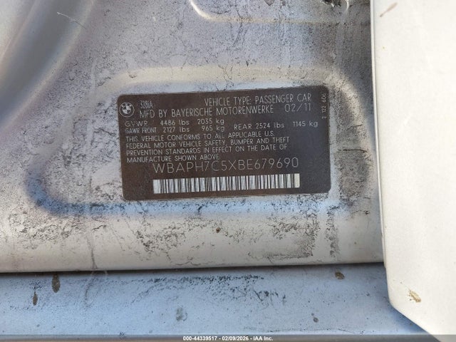 Продаж на аукціоні авто 2011 Bmw 328i, vin: WBAPH7C5XBE679690, номер лоту: 44339517