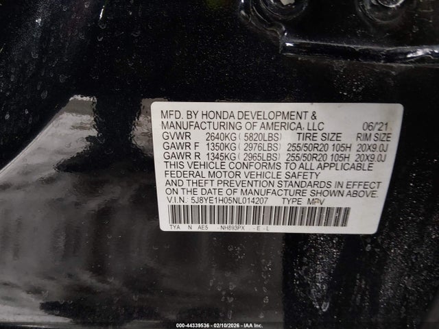 Aukcja sprzedaży 2022 Acura Mdx A-spec Package, vin: 5J8YE1H05NL014207, numer aukcji: 44339536