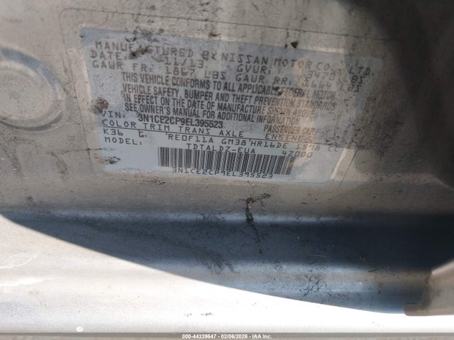 3N1CE2CP9EL395523 Nissan Versa Note S (sr)/s Plus/sv