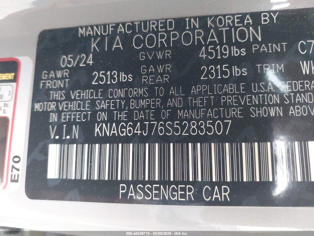 KIA K5 Gt-line 2025 KNAG64J76S5283507 Image 9