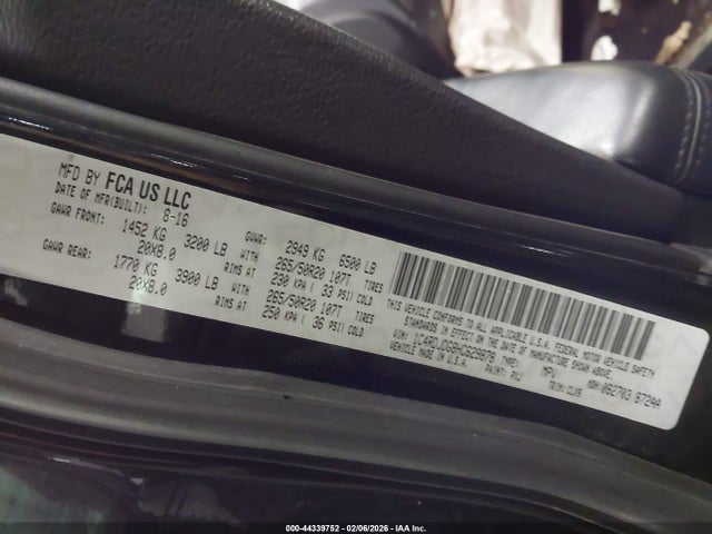 44339752 :رقم المزاد ، 1C4RDJDG8HC629878 vin ، 2017 Dodge Durango Gt Awd مزاد بيع
