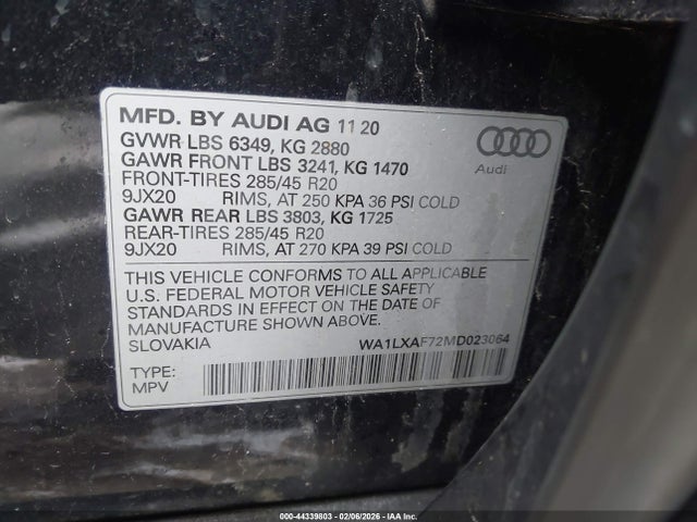 2021 AUDI Q7 WA1LXAF72MD023064 Photo 8