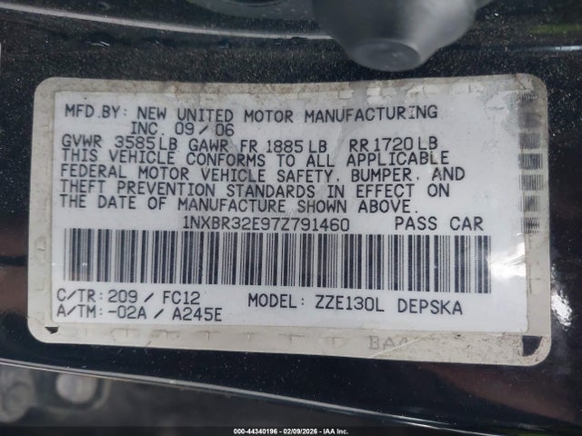 2007 TOYOTA COROLLA 1NXBR32E97Z791460 Photo 8