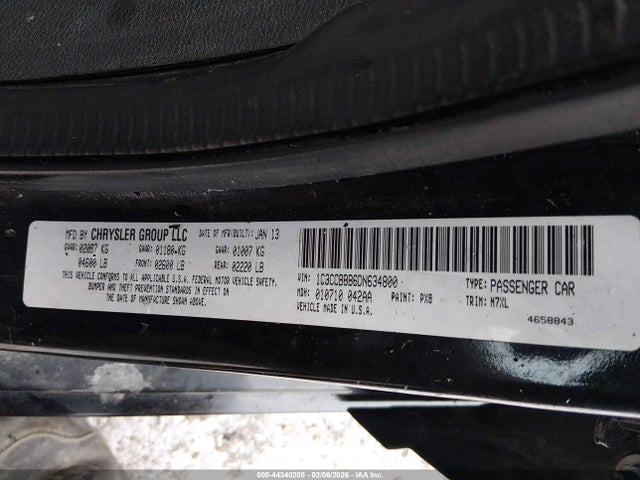 Aukcja sprzedaży 2013 Chrysler 200 Touring, vin: 1C3CCBBB6DN634800, numer aukcji: 44340208