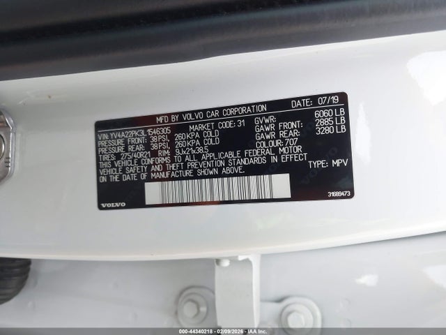 2020 VOLVO XC90 YV4A22PK3L1546305 Photo 8