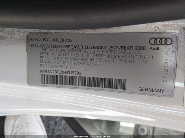 2015 AUDI S7 WAUW2BFCXFN015793 Photo 8