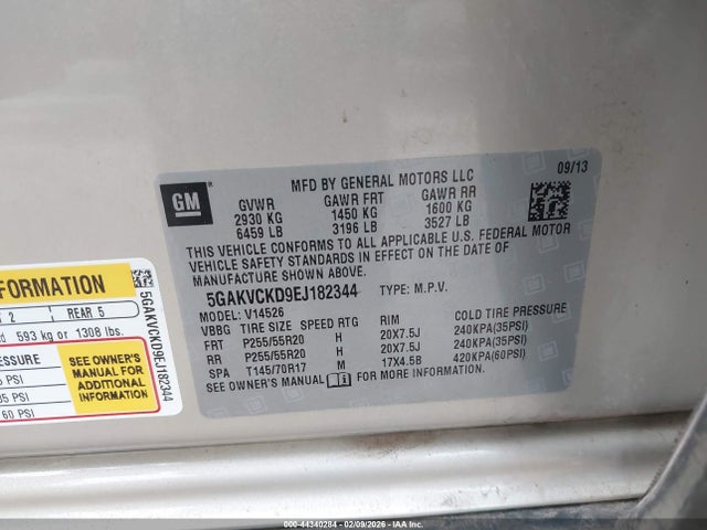5GAKVCKD9EJ182344 Buick Enclave Premium