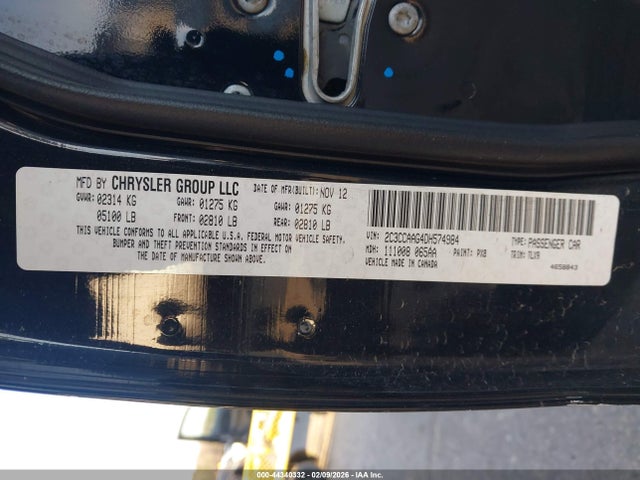 Продажа на аукционе авто 2013 Chrysler 300 Motown, vin: 2C3CCAAG4DH574984, номер лота: 44340332
