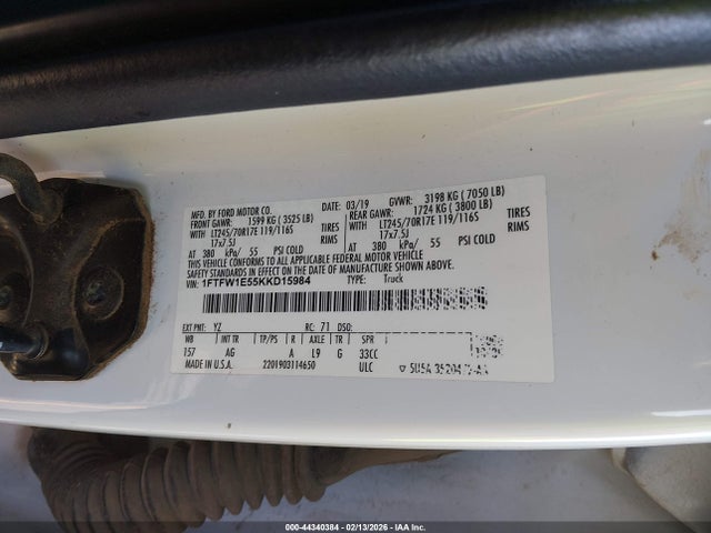 2019 FORD F-150 1FTFW1E55KKD15984 Photo 8