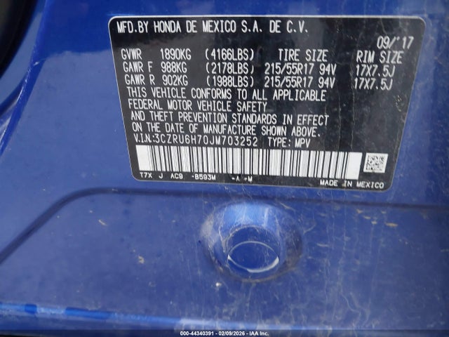 2018 HONDA HR-V 3CZRU6H70JM703252 Photo 8