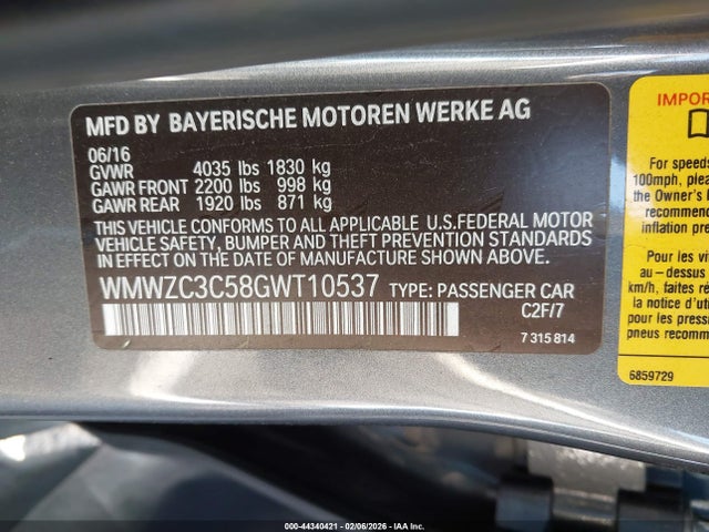 2016 MINI COUNTRYMAN WMWZC3C58GWT10537 Photo 8