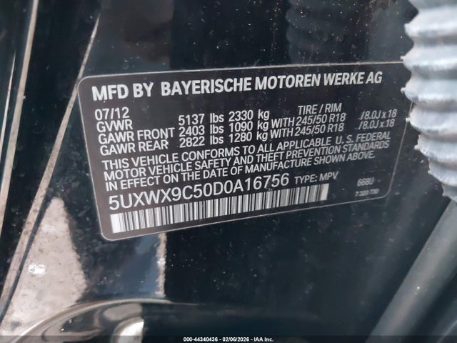 2013 BMW X3 5UXWX9C50D0A16756 Photo 8