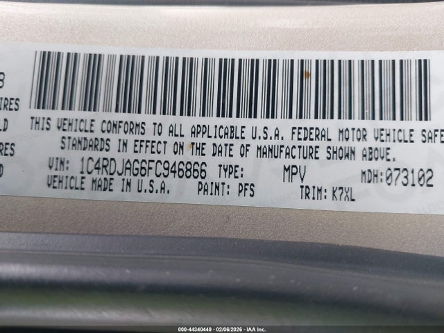 2015 DODGE DURANGO 1C4RDJAG6FC946866 Photo 8