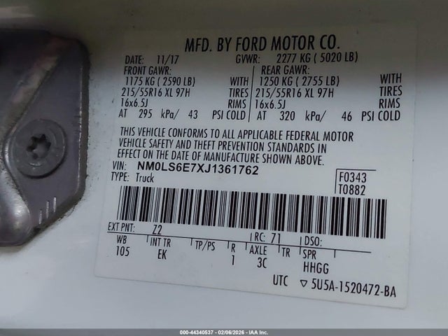 Ford Transit Connect Xl 2018 NM0LS6E7XJ1361762 Image 9
