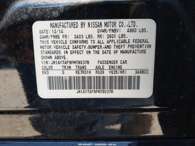 2015 INFINITI Q50 HYBRID JN1AV7AP9FM790378 Photo 8