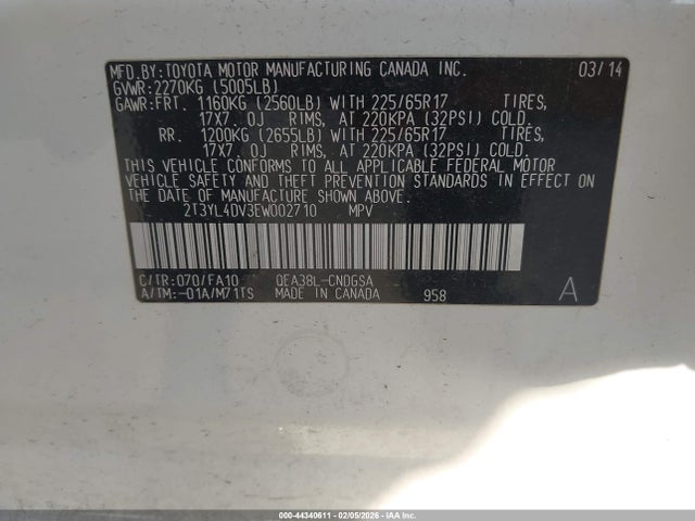 2014 TOYOTA RAV4 EV 2T3YL4DV3EW002710 Photo 8