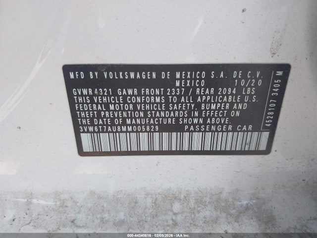 3VW6T7AU8MM005829 Volkswagen Golf GTI