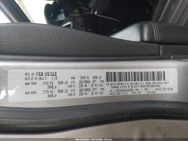 1C4RDHAG5KC632306 Dodge Durango Sxt Plus Rwd